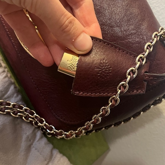 Mulberry Small Lily Flap Bag Oxblood EUC authentic Made in England - Picture 3 of 15